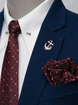 Bộ Suit Xanh Navy Sọc Xước Modern Fit TGS350